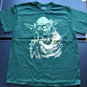 Yoda Star Wars Green Short Sleeve Shirt Large